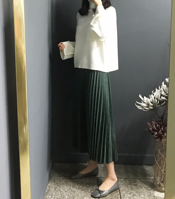 Satu pleits long skirt Natural elegant elegantly c