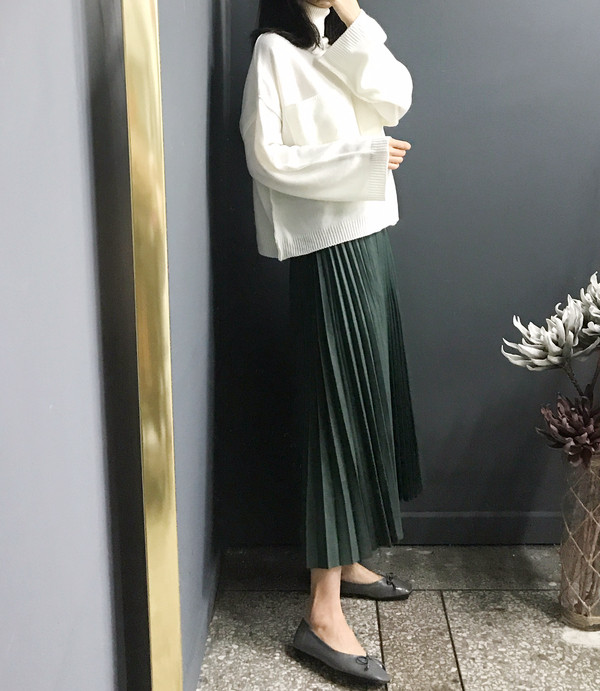 Satu pleits long skirt Natural elegant elegantly c