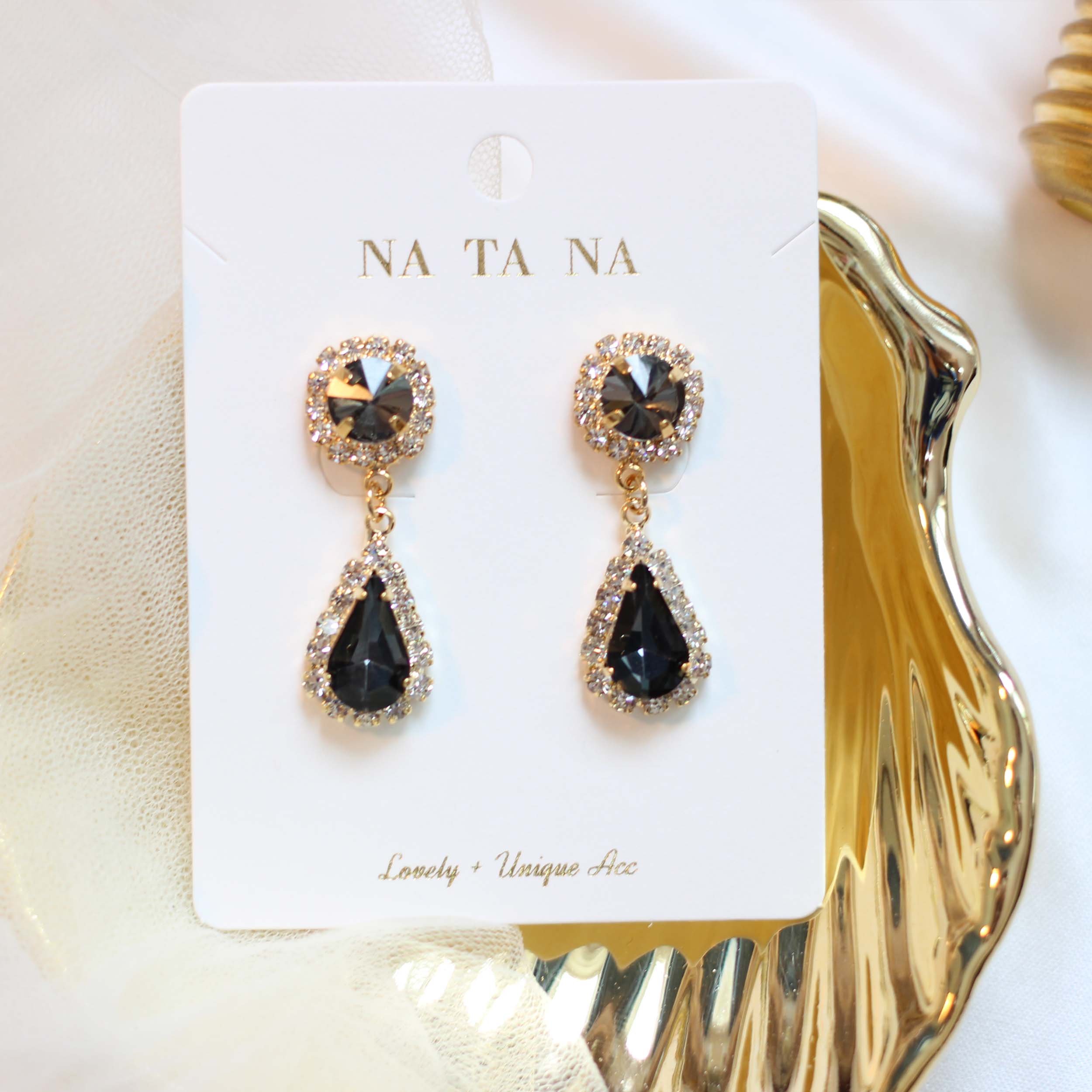 Opal T Antique Bold Drop Earrings 2color Hand-Made