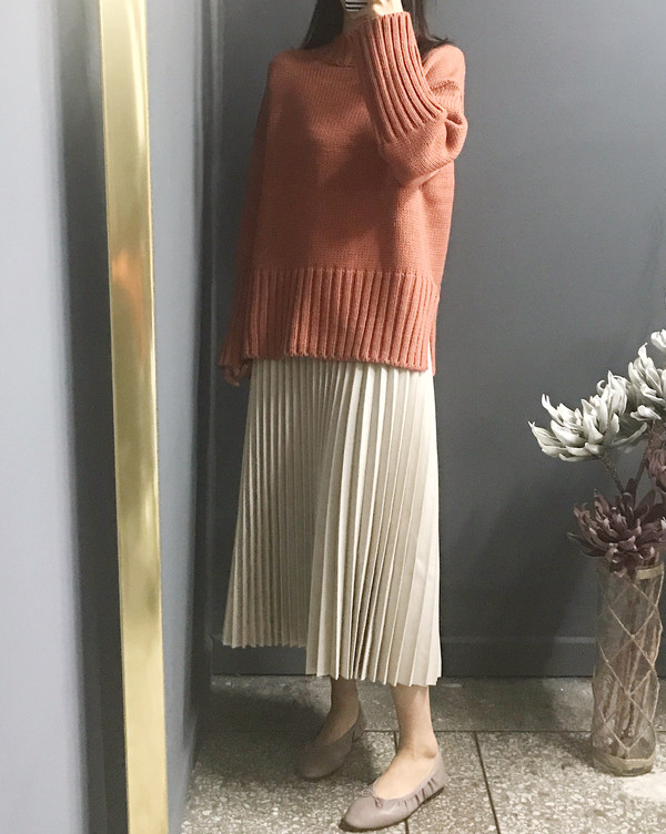 Satu pleits long skirt Natural elegant elegantly c