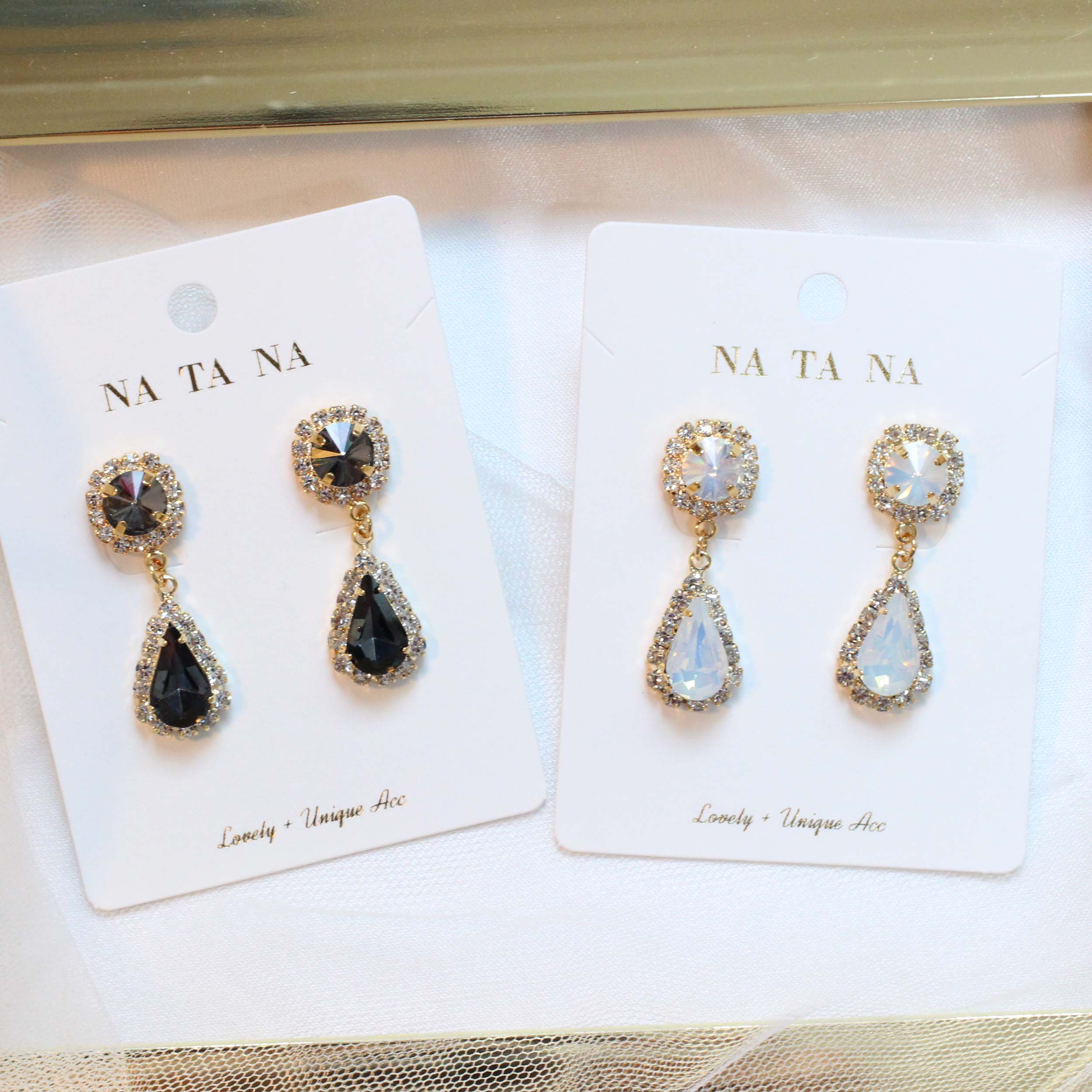 Opal T Antique Bold Drop Earrings 2color Hand-Made