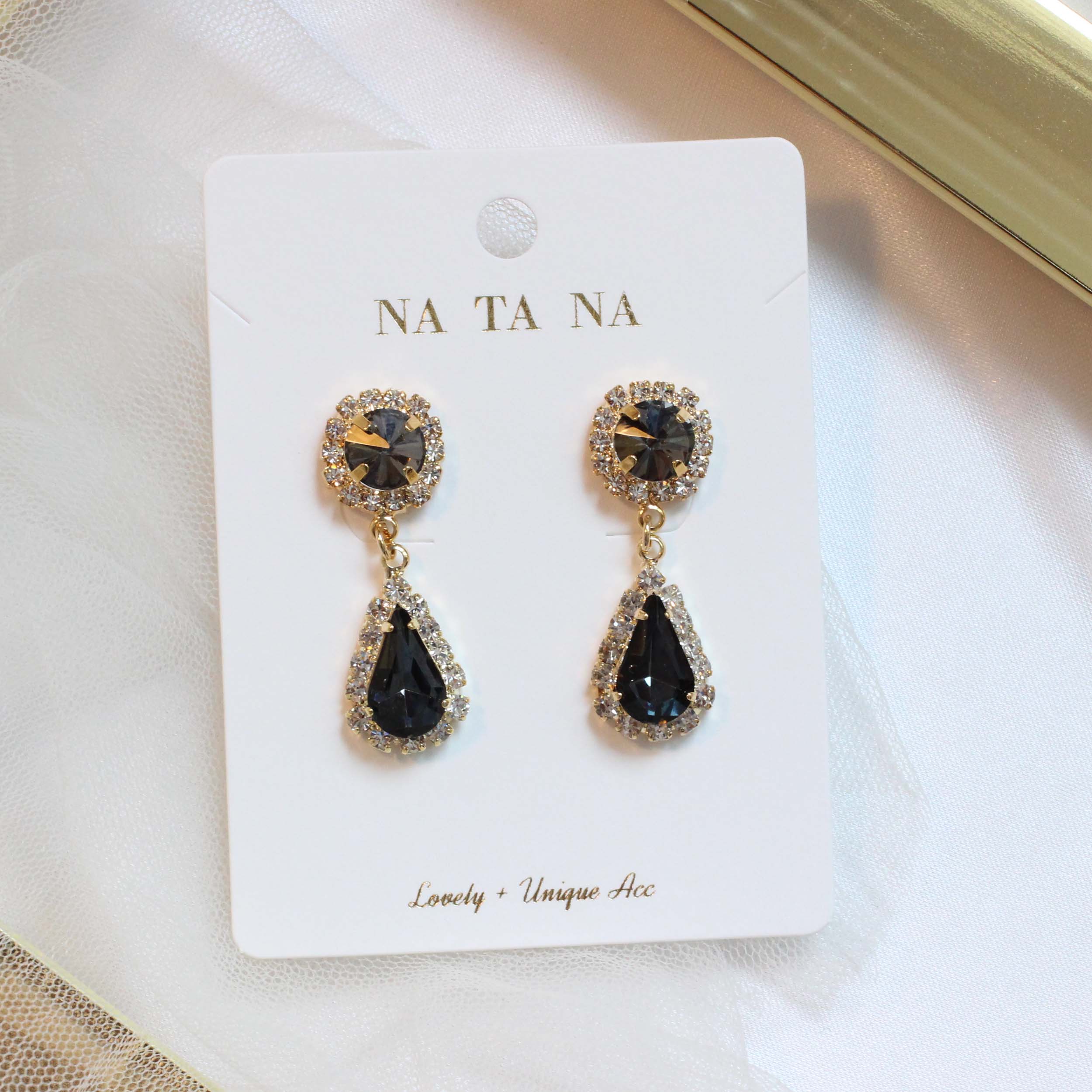 Opal T Antique Bold Drop Earrings 2color Hand-Made