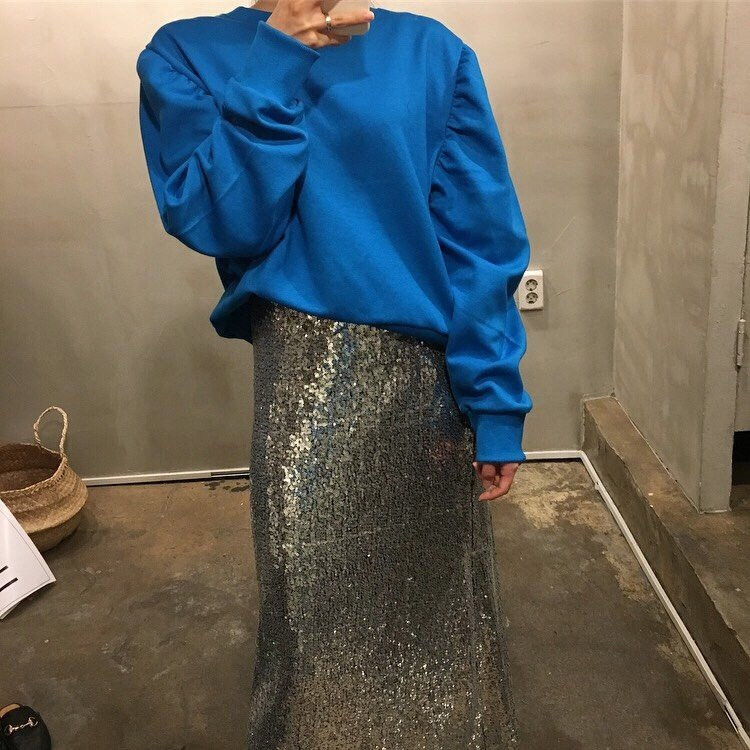 Sequins Long skirts Daily Chicah High quality Eleg