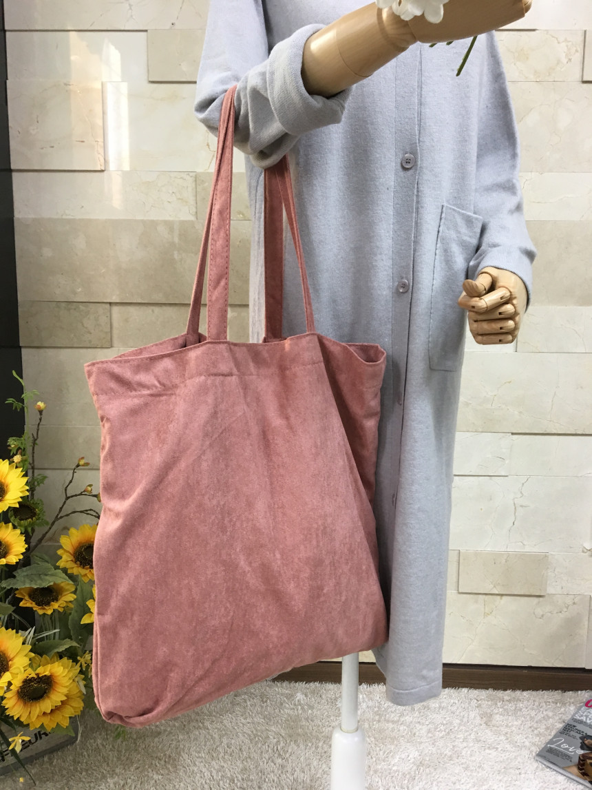 Suede simple eco bag 3col