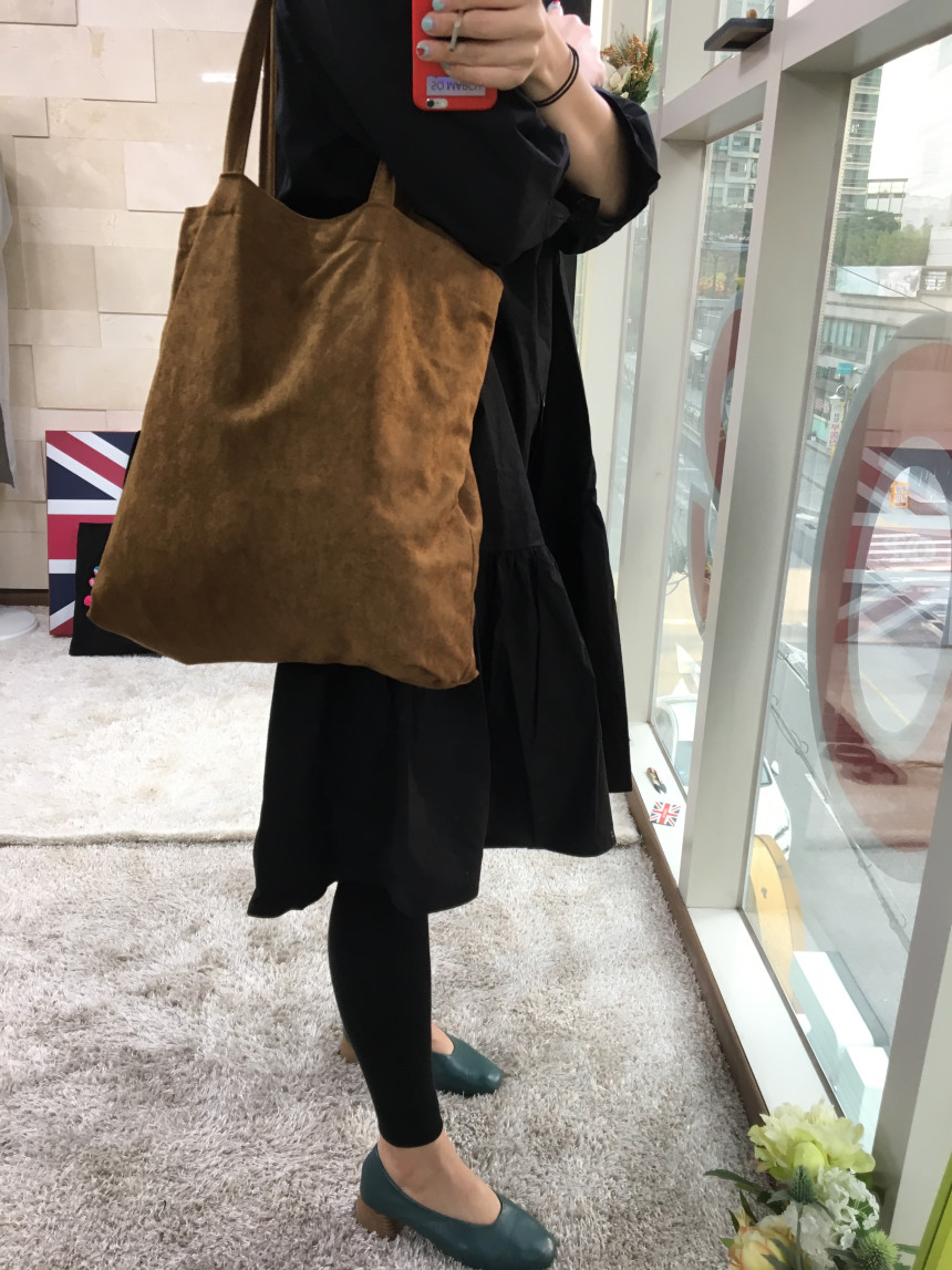 Suede simple eco bag 3col