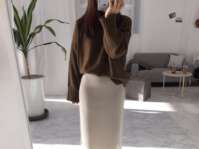 Long skirt long skirts Basic coordination Good pri