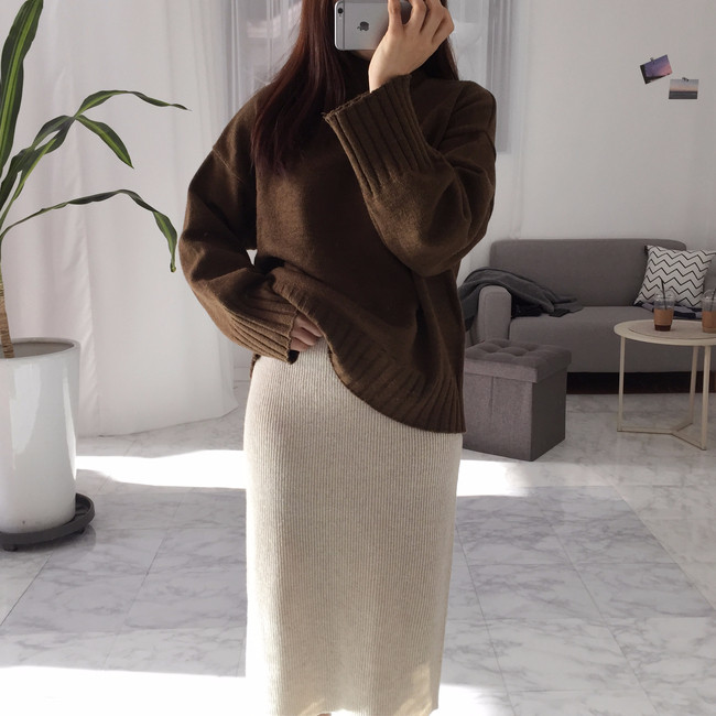 Long skirt long skirts Basic coordination Good pri