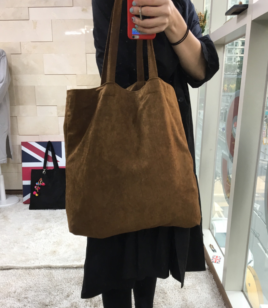 Suede simple eco bag 3col