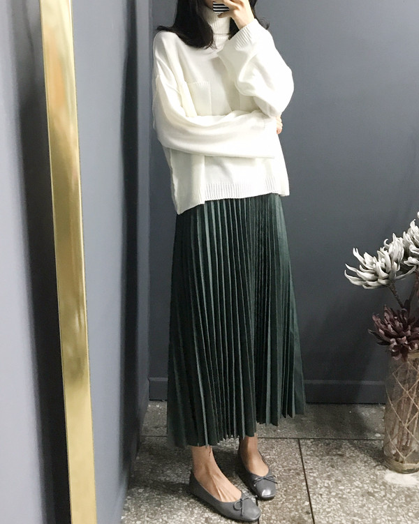 Satu pleits long skirt Natural elegant elegantly c