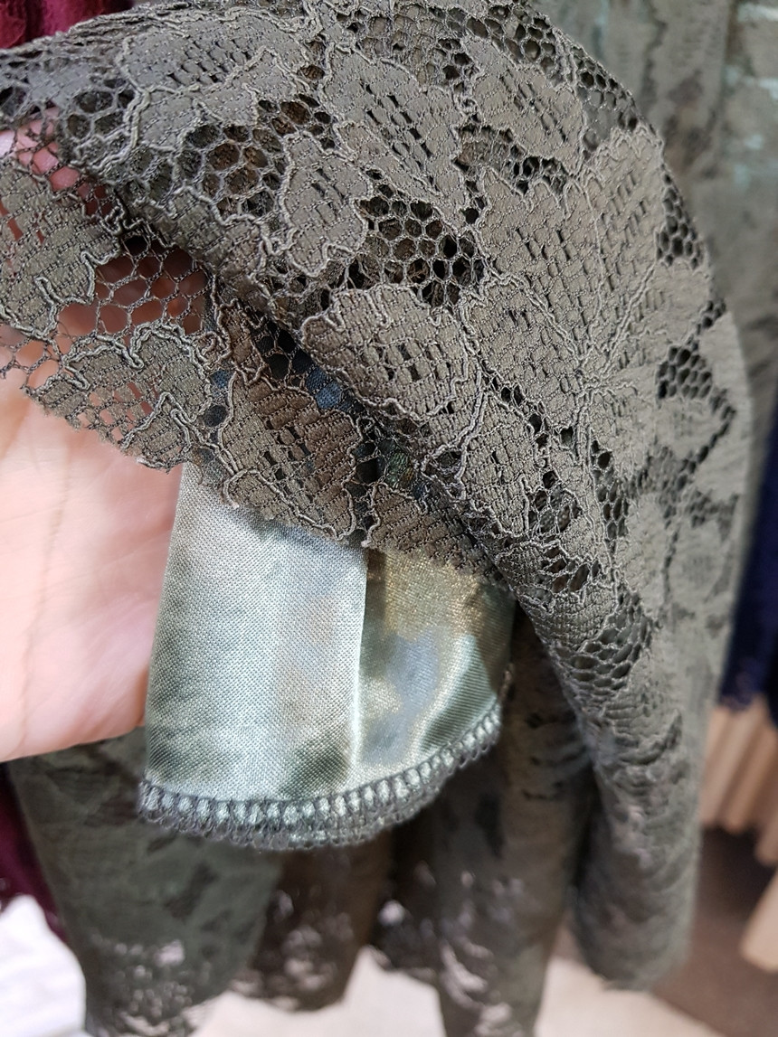 Lace Mermaid Long Skirt 3 Color Skirt Frill Flare 