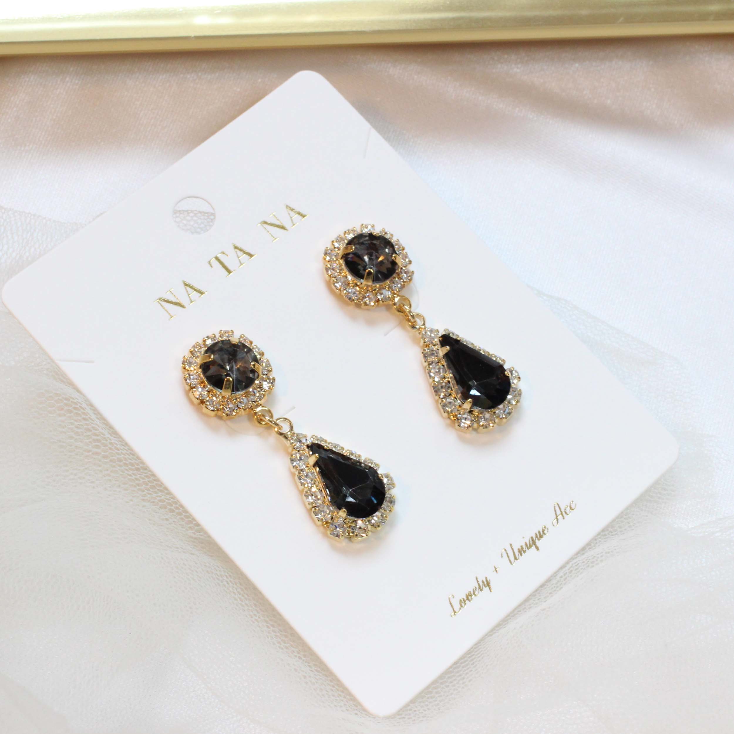 Opal T Antique Bold Drop Earrings 2color Hand-Made