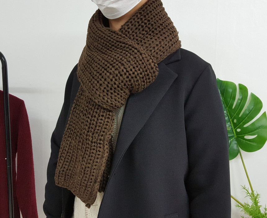 Couple knit scarf 6color Vivid color Basics Unique