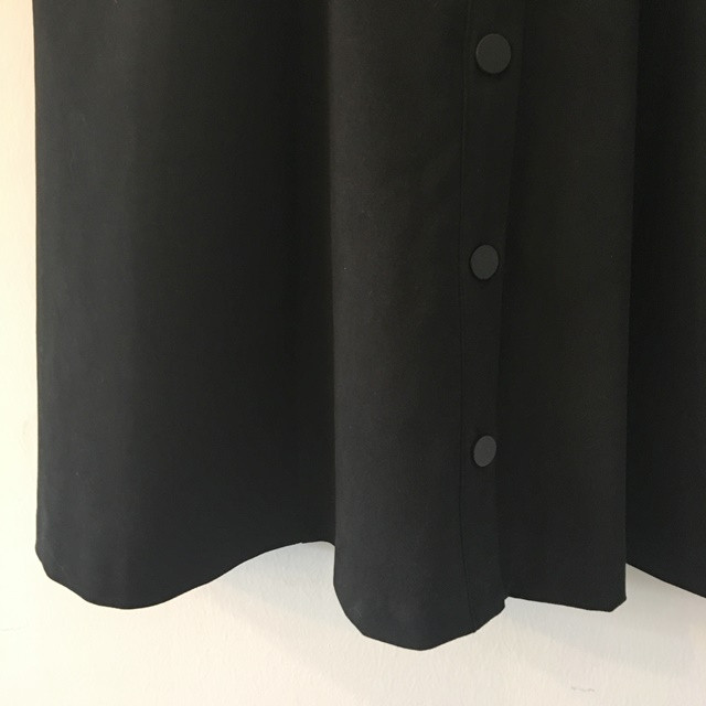 High-waisted button Long skirt Winter button A-lin