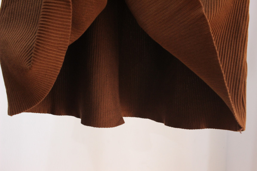 Flare knit long skirt a line Goliath bending Twent