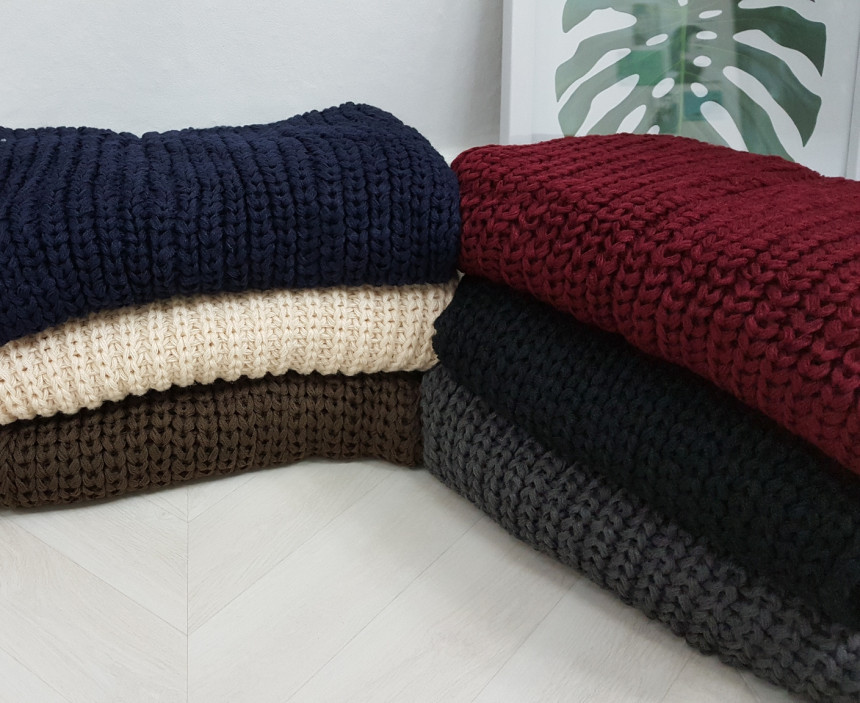 Couple knit scarf 6color Vivid color Basics Unique