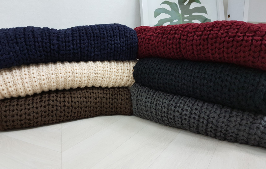 Couple knit scarf 6color Vivid color Basics Unique