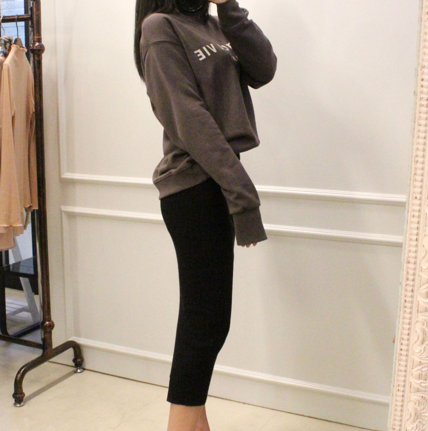 Free Shipping Long-sleeved knit skirt H. line Goli