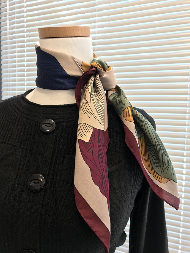 Silk scarf Natural and clean modern sensibility Ur