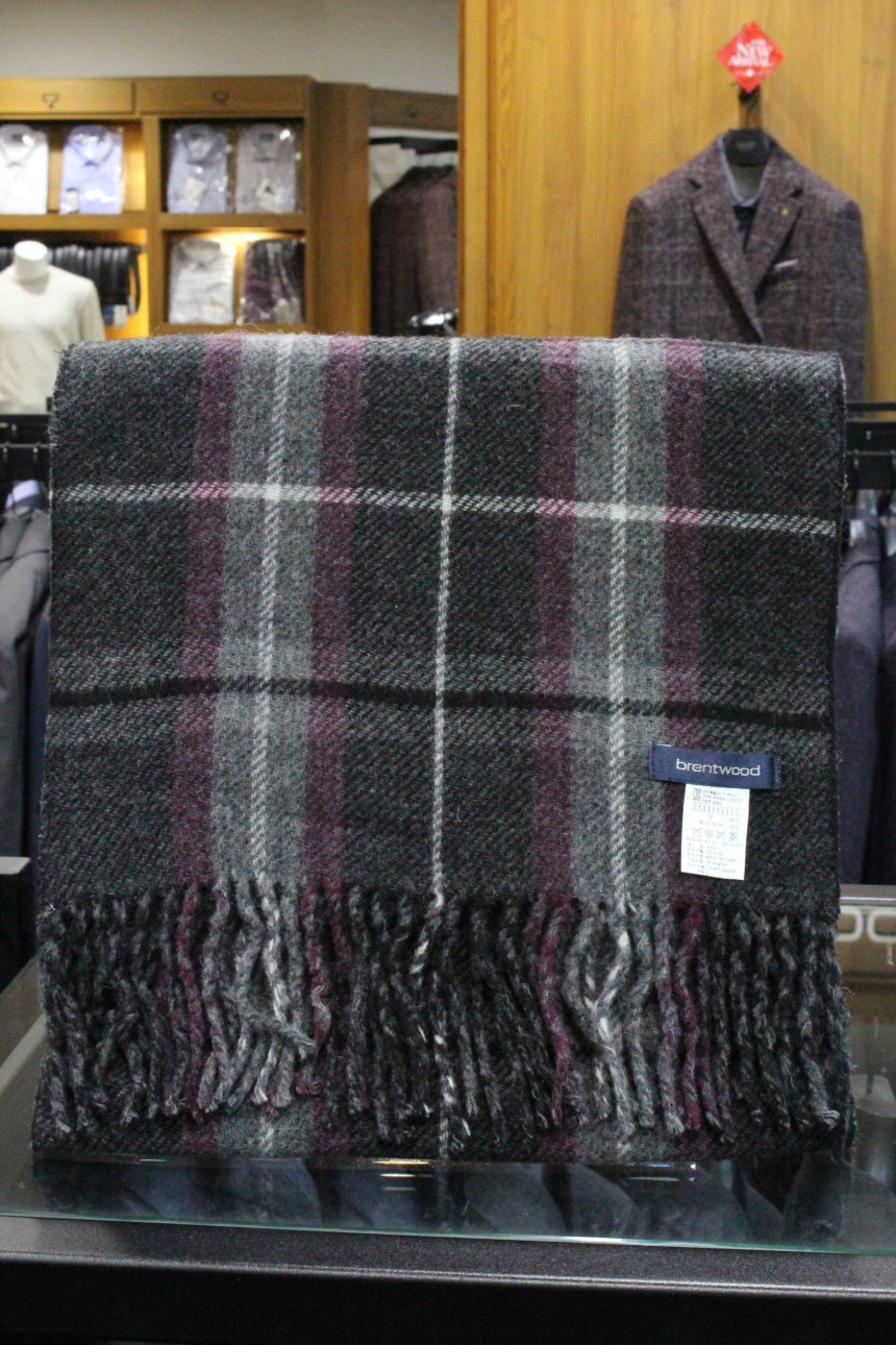 Cashmere Wool Muffler BREEWOOD Men's winter fit