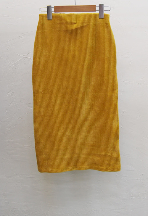 Goliath velvet waist banding long skirt H line chi