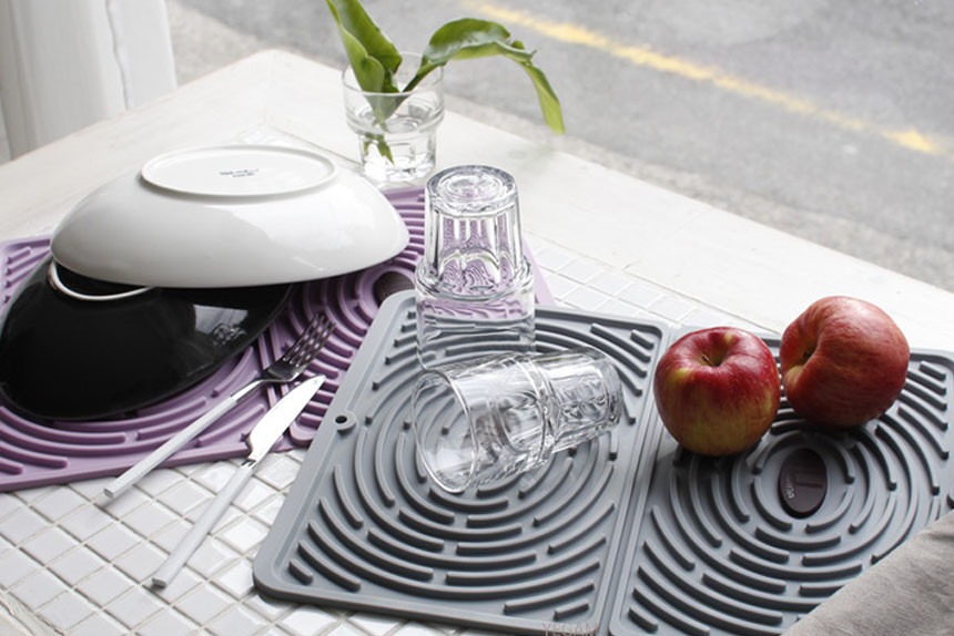 Maze Search Drying Mat 4color Silicone Tool Kitche