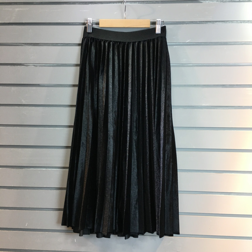 Velvet Pleated Pleated Long Skirt Bending Fabric T