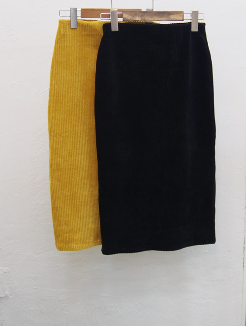 Goliath velvet waist banding long skirt H line chi