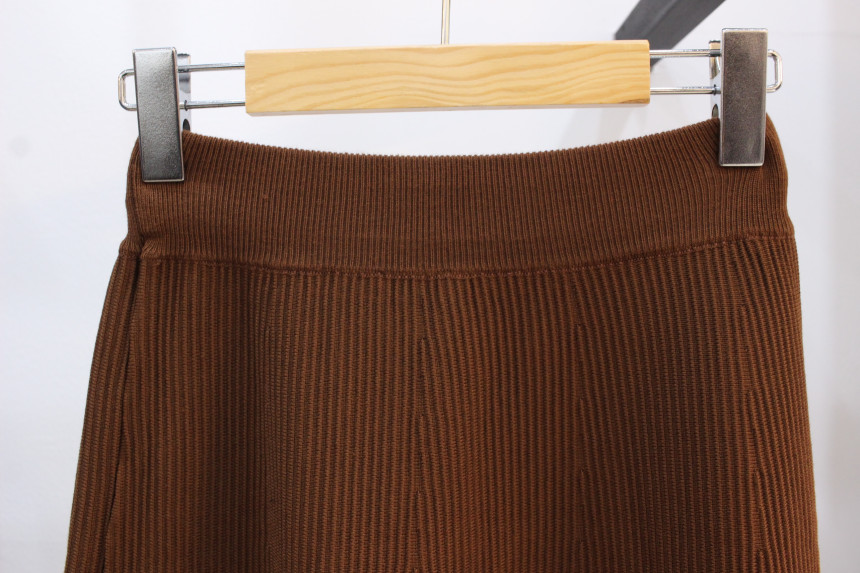 Flare knit long skirt a line Goliath bending Twent