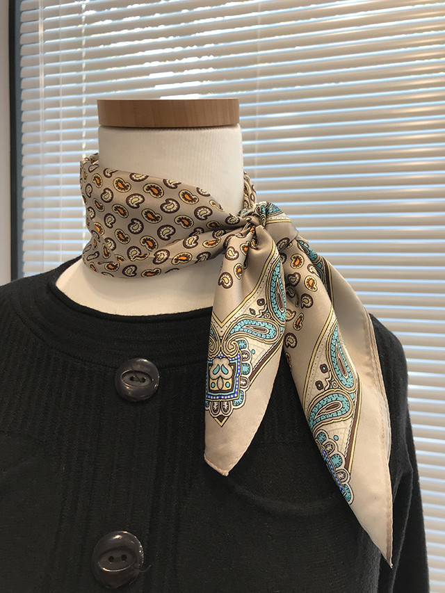 Silk scarf Natural and clean modern sensibility Ur