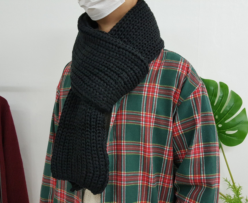 Couple knit scarf 6color Vivid color Basics Unique