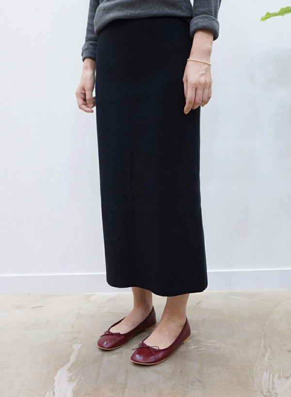 Tight Knit Long Skirt Skirt Fall Clear Slim 30s Wo