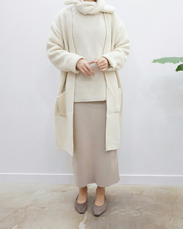 Tight Knit Long Skirt Skirt Fall Clear Slim 30s Wo