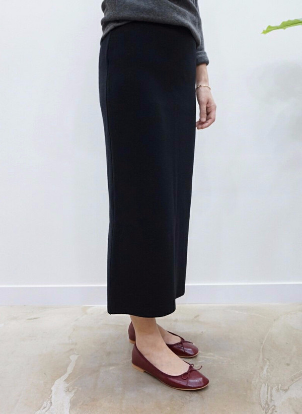 Tight Knit Long Skirt Skirt Fall Clear Slim 30s Wo