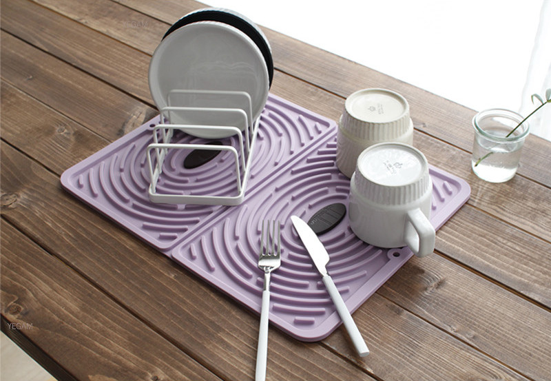 Pastel Silicone drift mat kitchen Drying table Dom