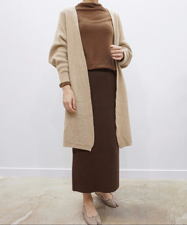 Tight Knit Long Skirt Skirt Fall Clear Slim 30s Wo