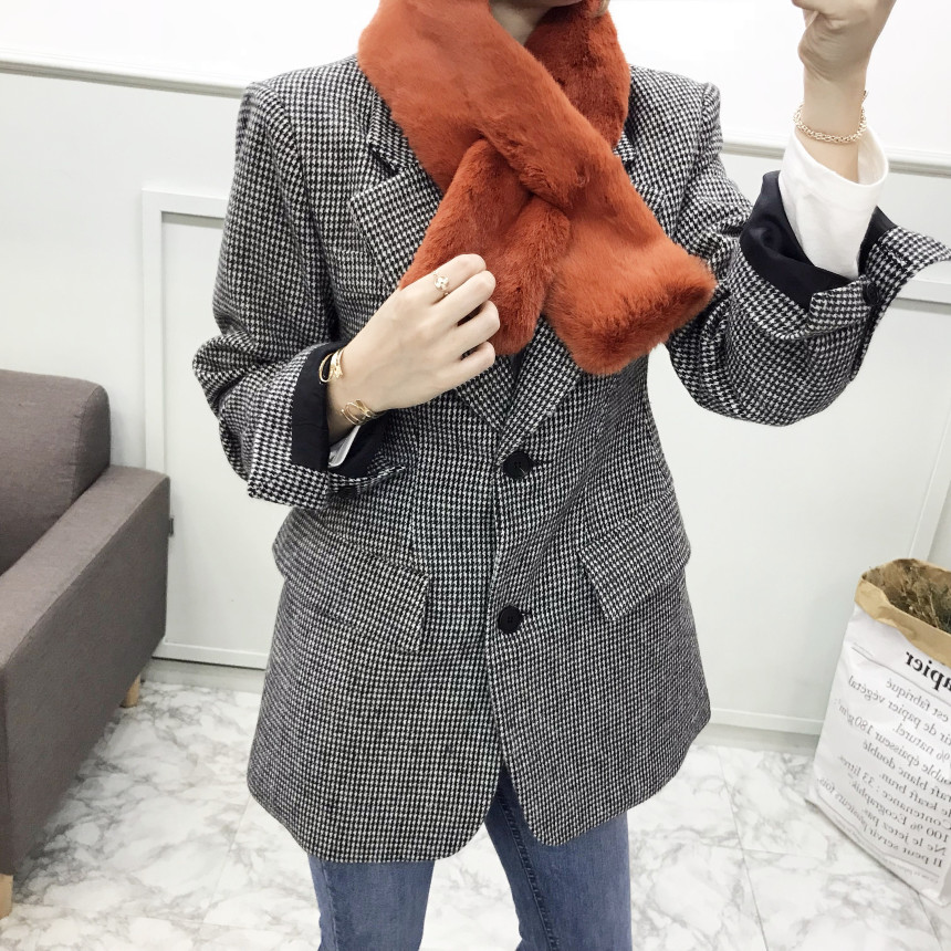 Eco mink muffler 9color Natural date look Luxuriou