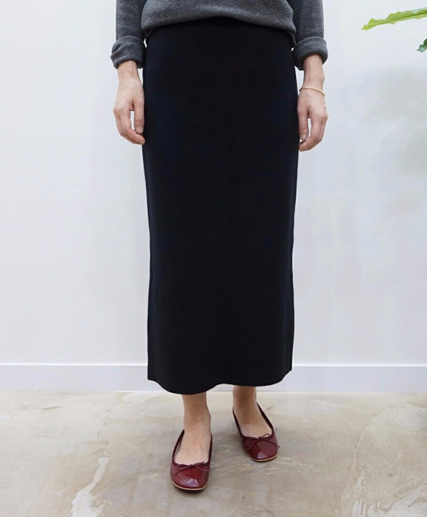 Tight Knit Long Skirt Skirt Fall Clear Slim 30s Wo