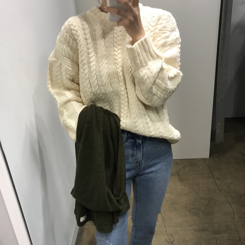 Wool Knit Muffler Women Men Unisex Basic Basic Win