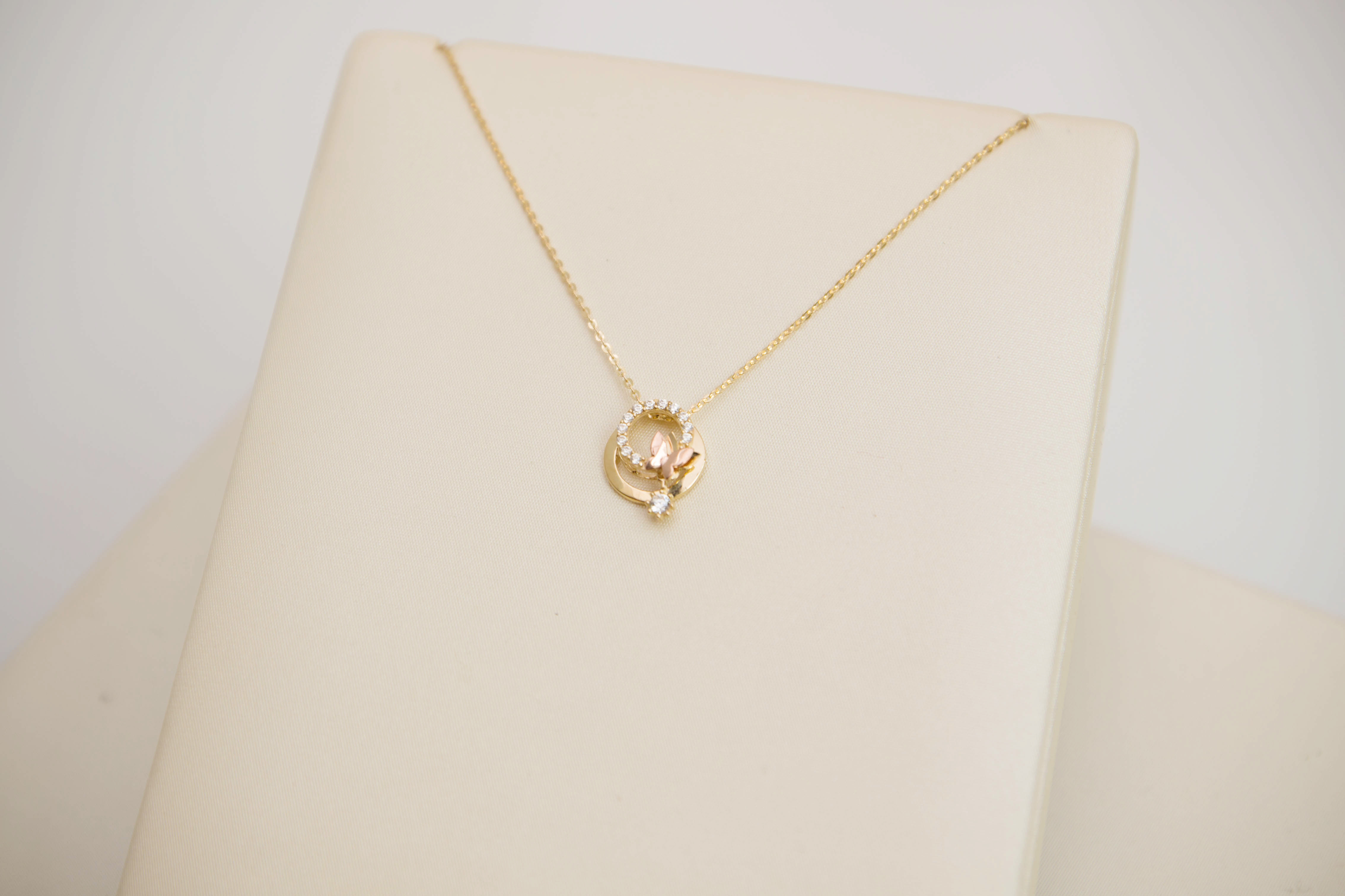 14k Do not Know Butterfly Necklace 14K Women's 