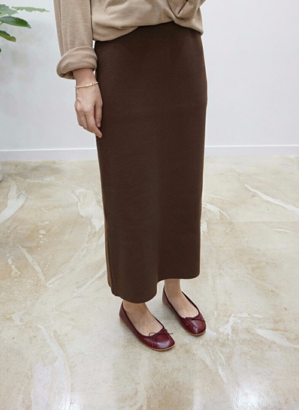 Tight Knit Long Skirt Skirt Fall Clear Slim 30s Wo