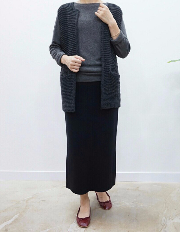 Tight Knit Long Skirt Skirt Fall Clear Slim 30s Wo