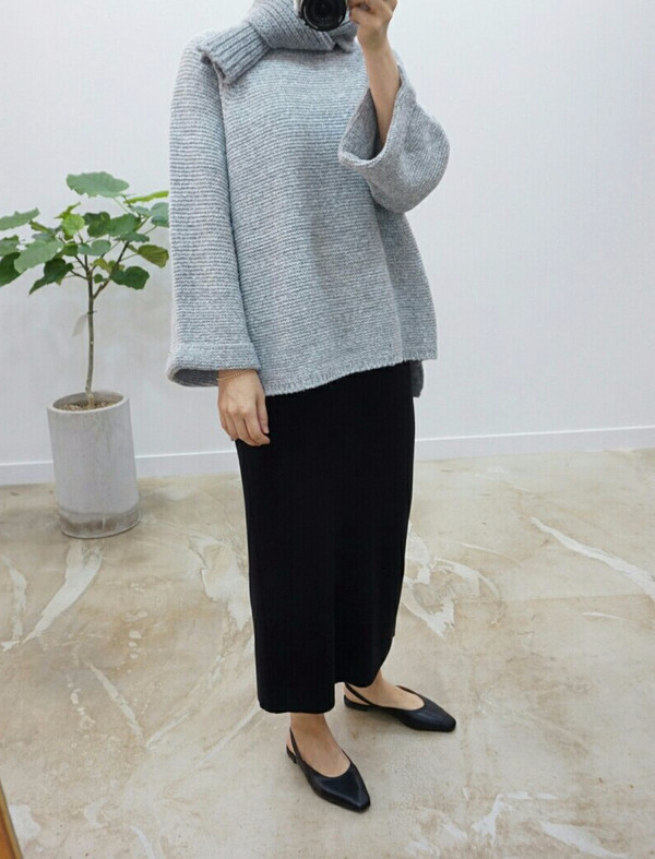 Tight Knit Long Skirt Skirt Fall Clear Slim 30s Wo