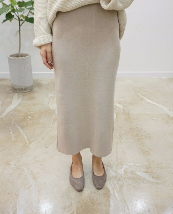 Tight Knit Long Skirt Skirt Fall Clear Slim 30s Wo