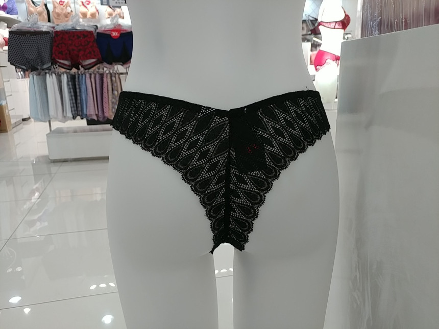 Women Underwear Venus Solv Black Clear Lace T Pant