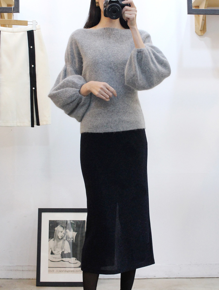 h line sparkling long skirt high waist year-end lo