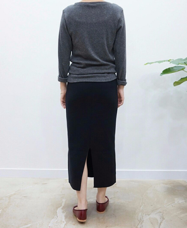 Tight Knit Long Skirt Skirt Fall Clear Slim 30s Wo