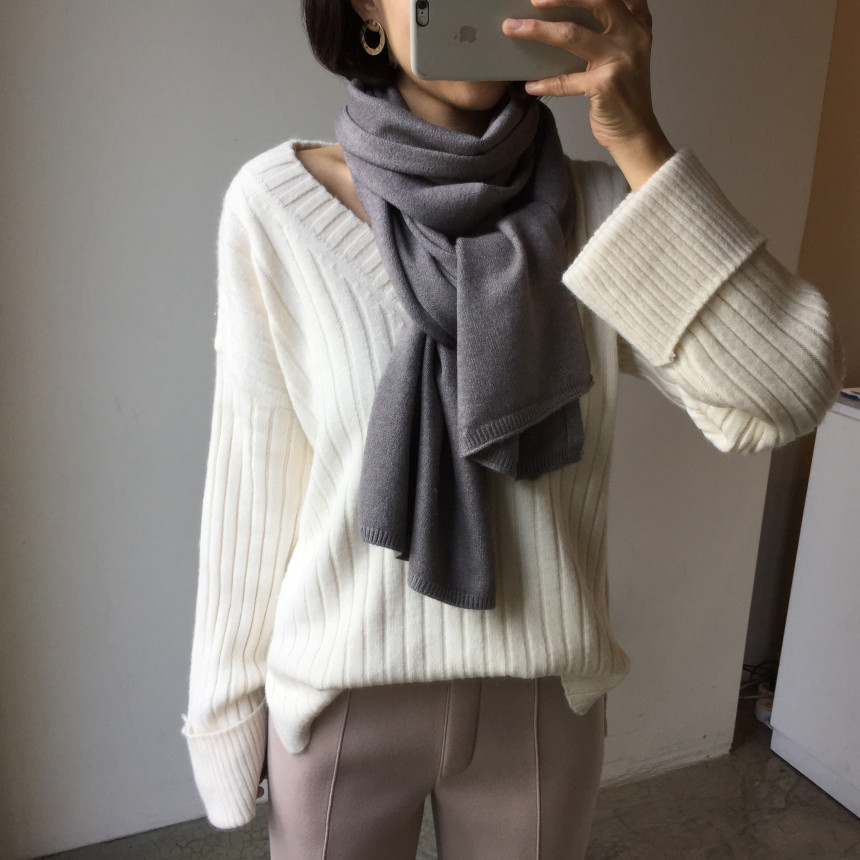 Soft knit muffler