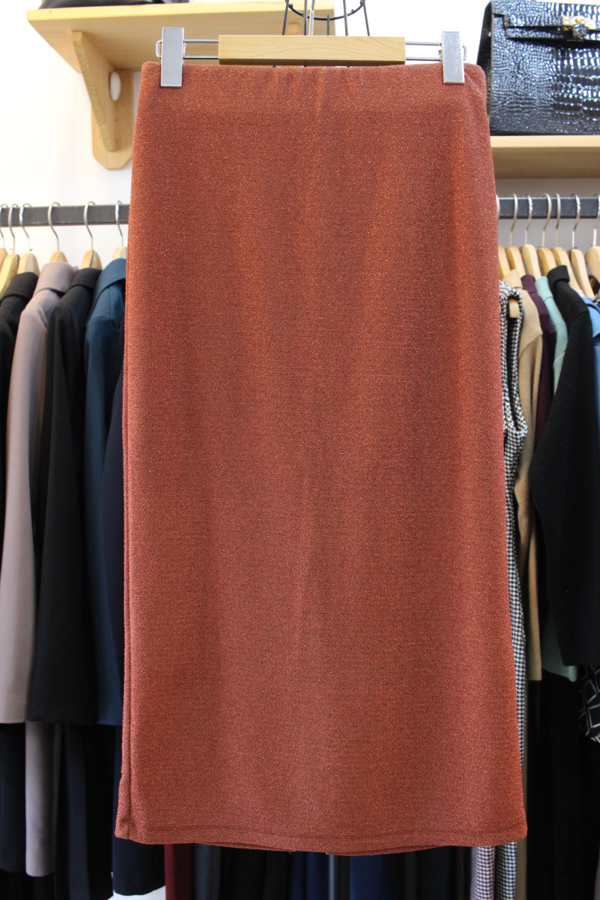 h line sparkling long skirt high waist year-end lo