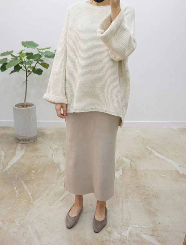 Tight Knit Long Skirt Skirt Fall Clear Slim 30s Wo