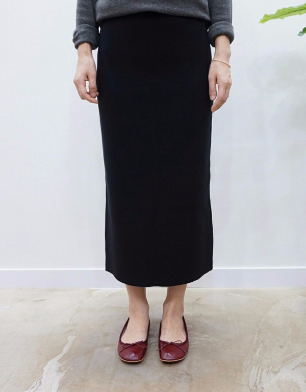 Tight Knit Long Skirt Skirt Fall Clear Slim 30s Wo